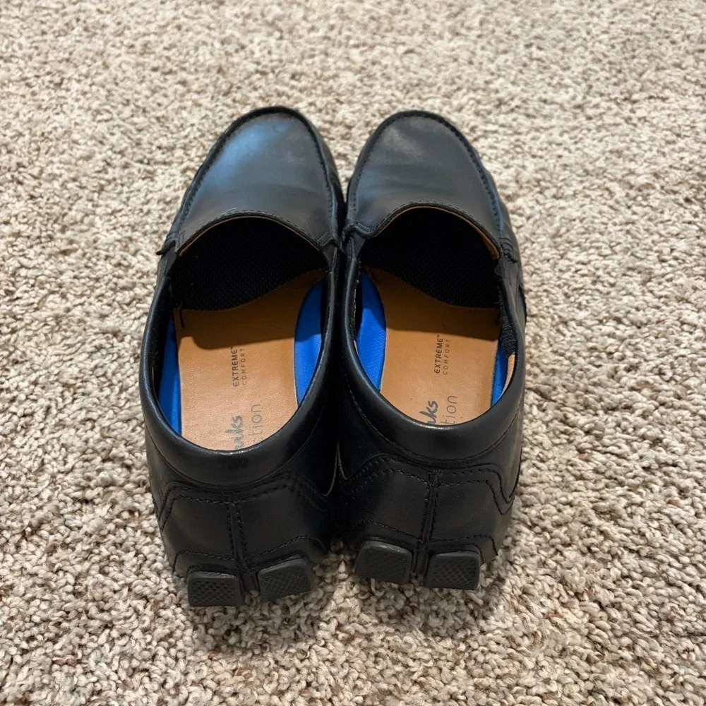 Clarks Men's Classic Black Slip-On Loafers